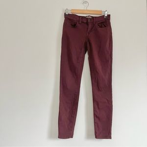 Madewell Skinny Skinny Maroon Burgundy Pants Women’s 25